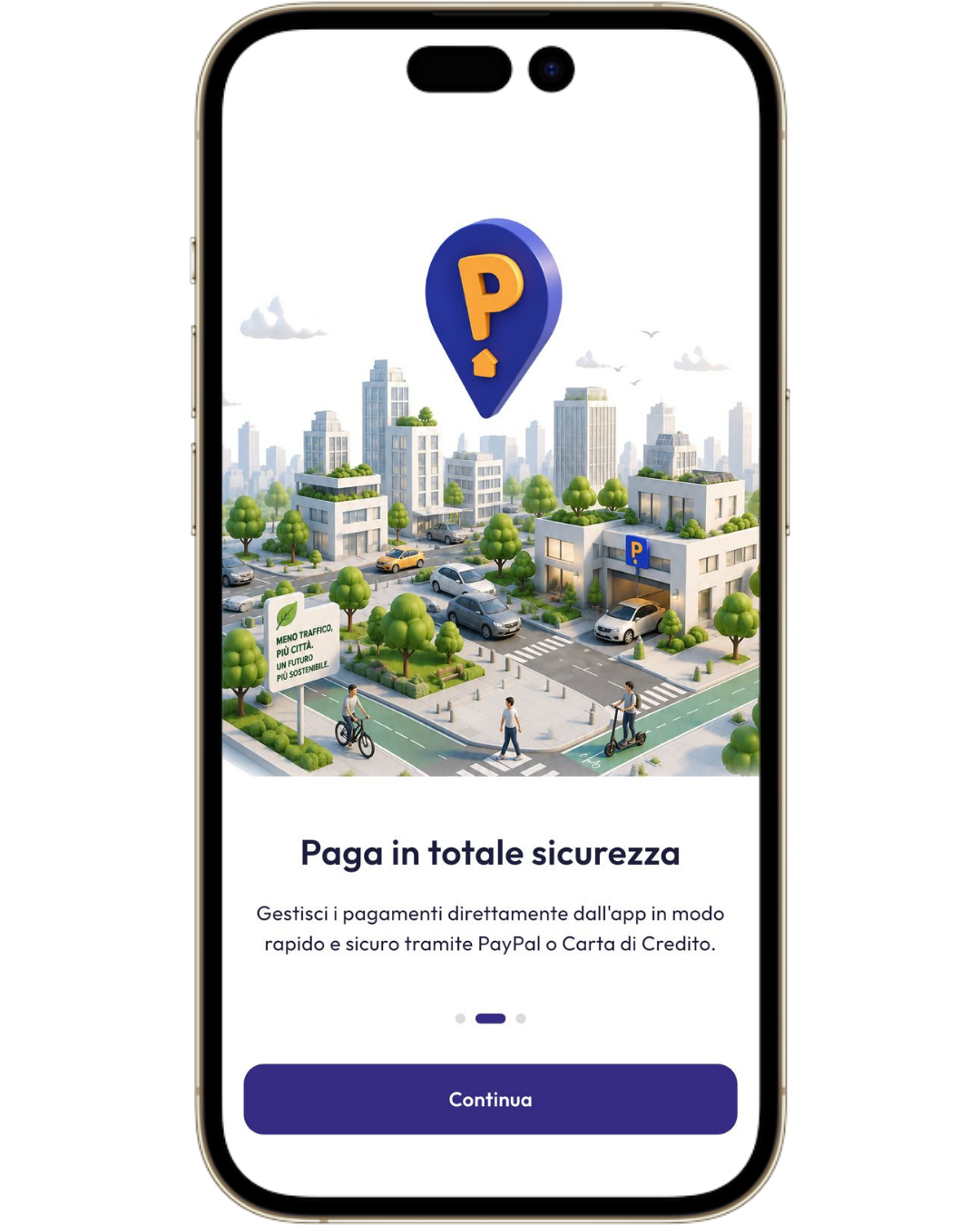 Pagamento sicuro nell'app Home Parking